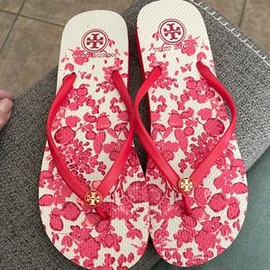 Tory Burch flips flops red size 9